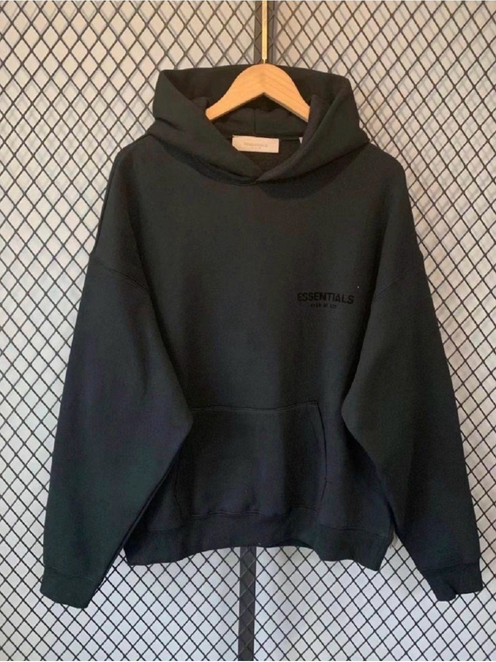 Essentials Men’s Black Oversized Hoodie